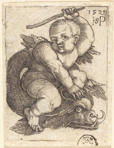 Genius on a Dolphin, Riding to the Right