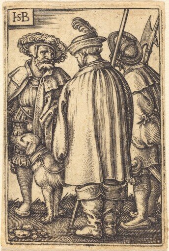 Three Soldiers and a Dog
