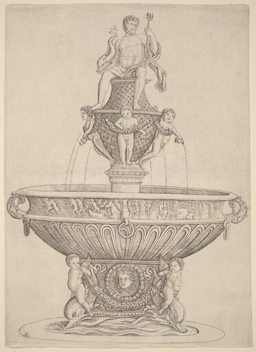 Fountain with Statue of Neptune