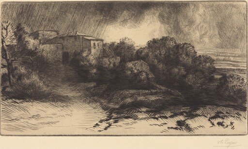 View of a Farm Seen in a Storm (La ferme de Brieux (Effet d'orage))