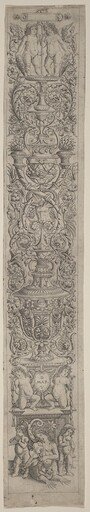 Ornament Panel: Nereid and Two Children Playing Musical Instruments