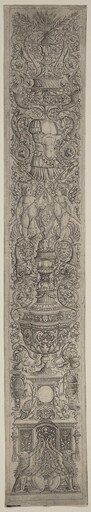 Ornament Panel: Griffins and Two Cupids Crossing Halberds