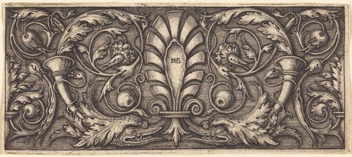 Ornament with Palmette and Two Dophin Heads