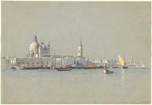 View across the Giudecca Canal toward the Salute and the Campanile of San Marco