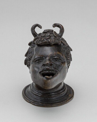 Lamp in the Form of a Satyr's Head