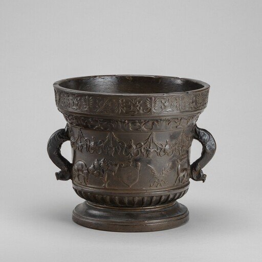Mortar with Shields, Festoons, and Animals