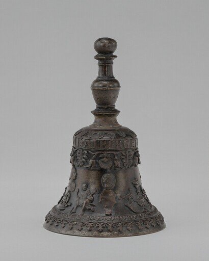 Hand Bell with Portrait of Lodovico Maria Sforza, 1451-1508, called Il Moro, 7th Duke of Milan, and Figures of Hercules
