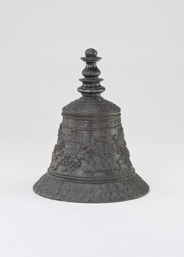 Hand Bell with the Grimaldi Arms, Masks, Busts in Profile, Rabbits and Griffins