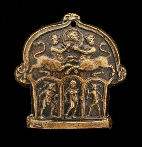 Part of a Sword Pommel (Centaur Supporting Medallion; Venus Flanked by Mars and Hercules)