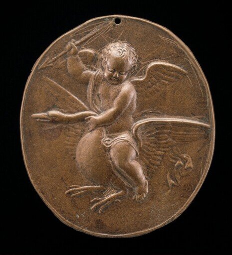 Cupid on a Flying Swan