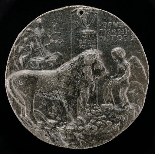 Lion Being Taught by Cupid to Sing [reverse]