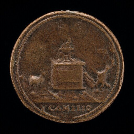 Classical Subject: Flaming Tripod on Altar [reverse]