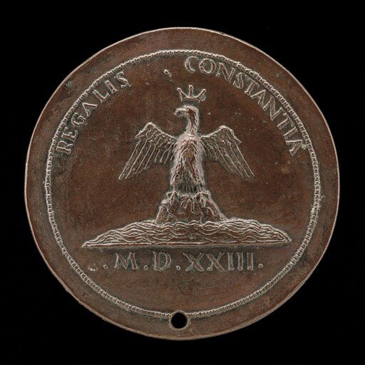Crowned Eagle on a Mound Amid Waters [reverse]