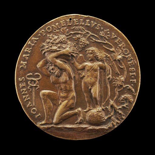 Kneeling Man with Cupid [reverse]