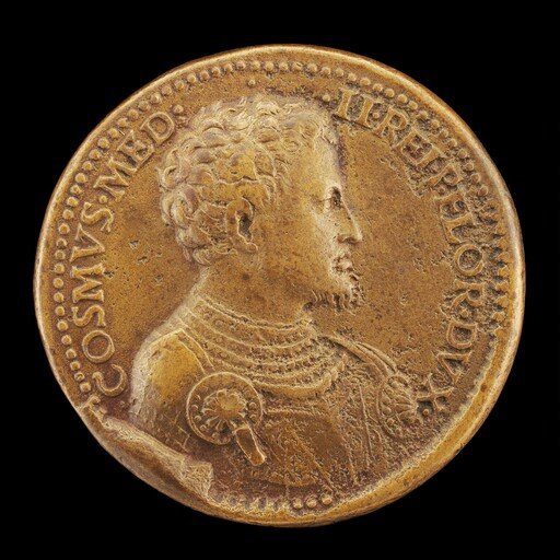 Cosimo I de' Medici, 1519-1574, 2nd Duke of Florence 1537, later Grand Duke of Tuscany 1569 [obverse]