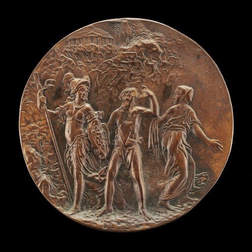 Minerva, Hercules, and Vice [reverse]