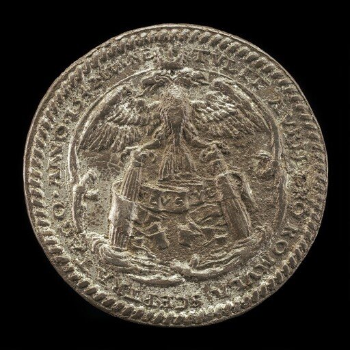 Double-headed Crowned Eagle on the Pillars of Hercules [reverse]