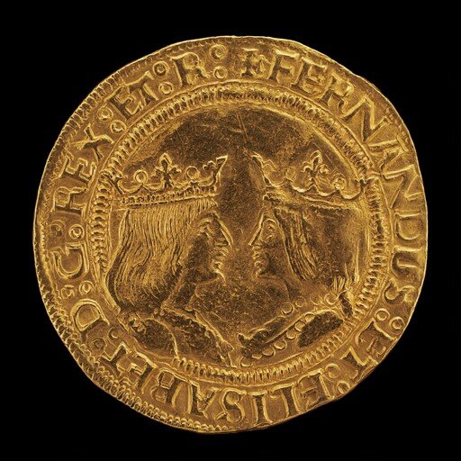 Ferdinand II, 1452-1516, King of Aragon 1479, and Isabella, 1451-1504, Queen of Castile and León 1474 [obverse]