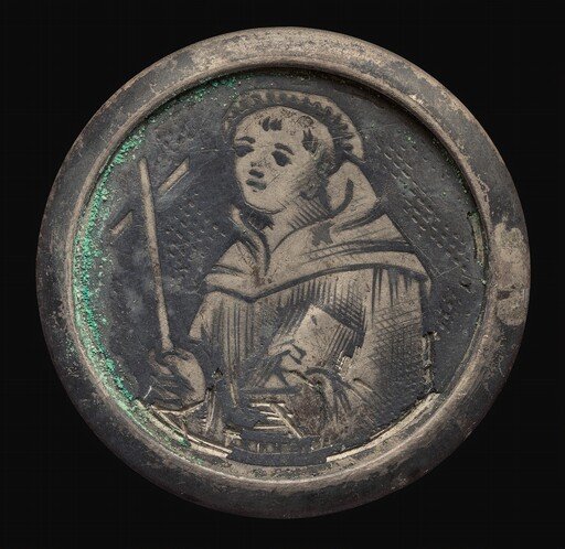 Monastic Saint with Cross and Book