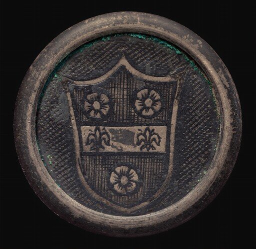Shield with Three Roses and Two Lilies