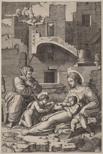 The Holy Family with the Young Saint John the Baptist (The Madonna of the Long Thigh)