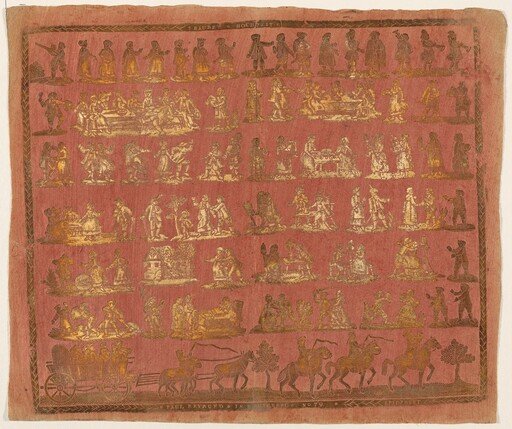 Endpaper with Peasant Wedding