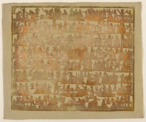 Endpaper with Scenes of the Trades