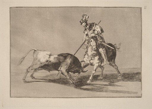 El Cid Campeador lanceando otro toro  (The Cid Campeador Spearing Another Bull)