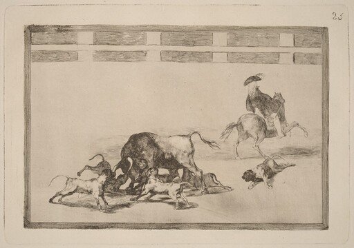 Echan perros al toro (They Loose Dogs on the Bull)