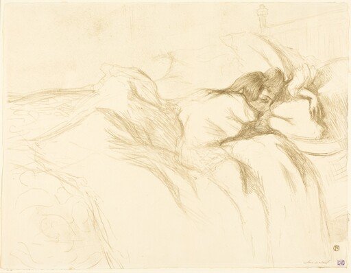 Woman Waking Up in Bed (Femme Couchée, Réveil)