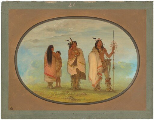 Weeco Chief, His Wife, and a Warrior