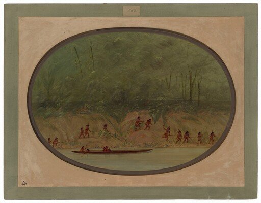 Lengua Indians Ascending the Rapids of the Rio Uruguay