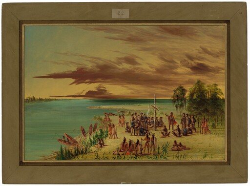 La Salle Claiming Louisiana for France.  April 9, 1682