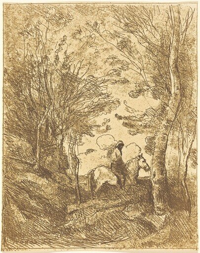 Horseman in the Woods, Large Plate (Le Grand Cavalier sous bois)
