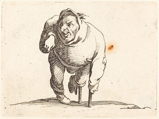 Cripple with Crutch and Wooden Leg