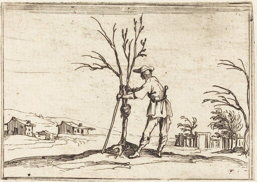 Gardener Pruning a Tree