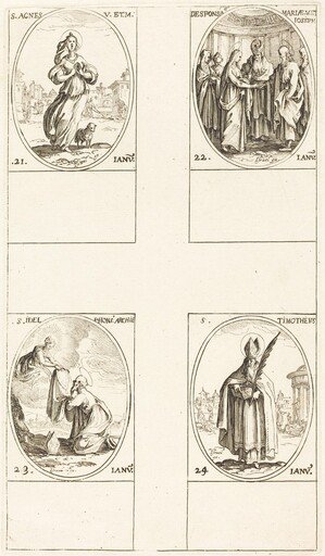 St. Agnes; The Marriage of the Virgin; St. Ildefonsus; St. Timothy