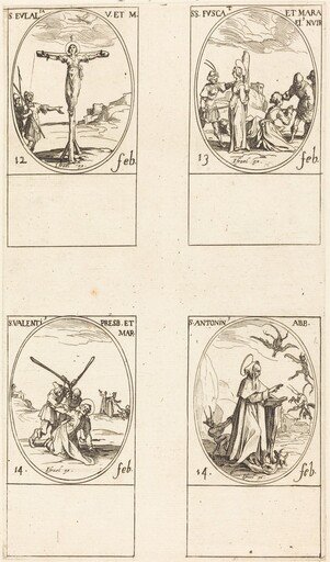 St. Eulalia; St. Fusca and Maura; St. Valentine; St. Anthony