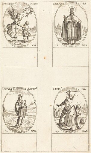 The Guardian Angel; St. Simplici; St. Cunegundes; St. Luci