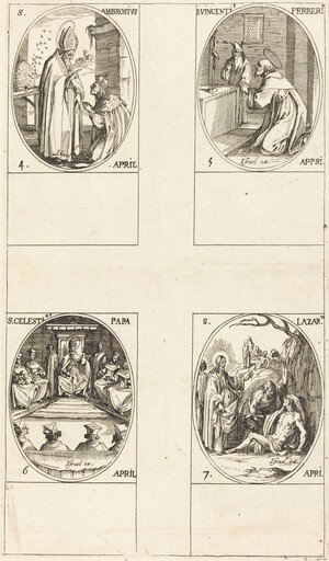 St. Ambrose; St. Vincent Ferrer; St. Celestin; St. Lazarus