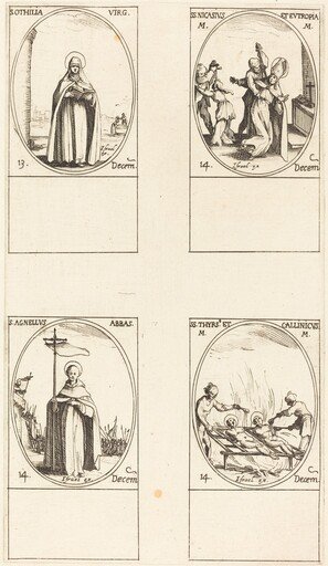 St. Othilia; Sts. Nicasius & Eutropia; St. Agnelus; Sts. Thyrsus & Callinicus