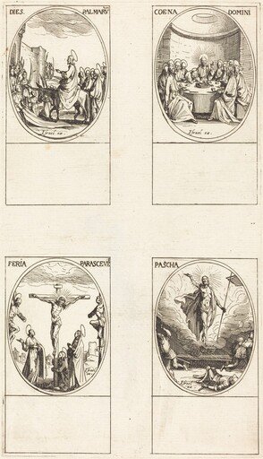 Entry into Jerusalem; Last Supper; Crucifixion; Resurrection