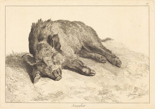 Sanglier (Wild Boar Lying Down, Head to the Left)