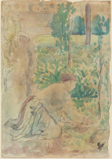 Woman Working in a Garden