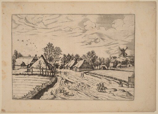 Country Village with Post Mill