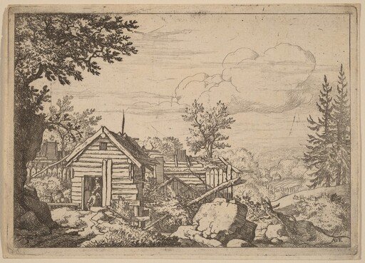 Two Men in the Doorway of a Hut