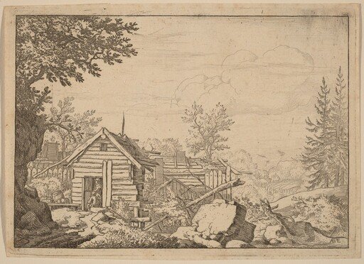 Two Men in the Doorway of a Hut