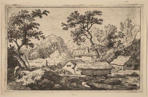 Mill below a Waterfall