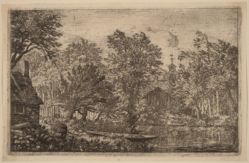 Skiff at a River Bank