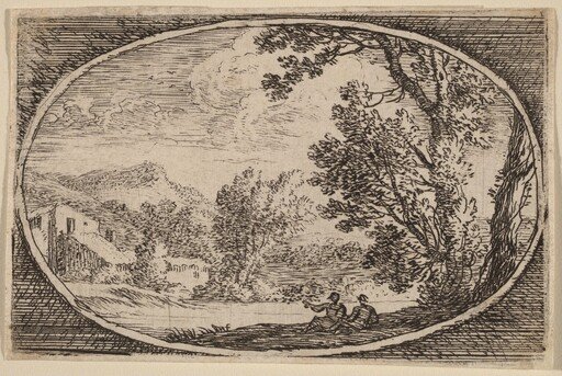 Two Men Seated Near the Waterside
